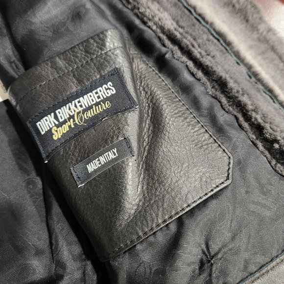 Dirk Bikkembergs Sport Couture Lamb Leather Shearling Jacket - Picture 14 of 16